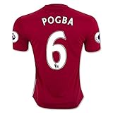 POGBA 6 Manchester United 16/17 Soccer Jersey Men's Home Color Red Size L