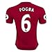 POGBA 6 Manchester United 16/17 Soccer Jersey Men's Home Color Red Size M