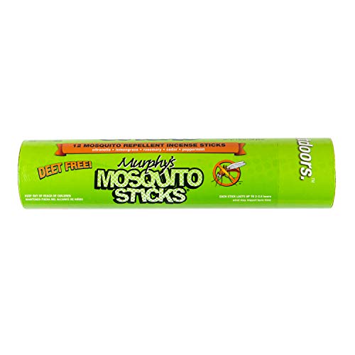 Murphy's Mosquito Sticks | Plant Based DEET Free Insect Repellent Incense Sticks | Bamboo Infused w/Citronella, Lemongrass & Rosemary | 12 Sticks per Tube - Thumbnail 2
