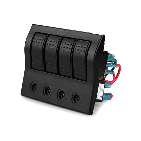 IZTOSS-4-Gang-Marine-Boat-Bridge-Control-Panel-Led-Rocker-Switch-12v-24v-with-Circuit-Breakers