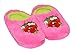 Shopkins Girls Embroidered Plush Clog Slippers (13/1, Pink-Strawberry Kiss)