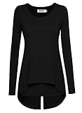 DJT Womens Faux Twinset Layered Irregular Hem Tunic Shirt