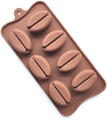 Cherryard 7 Cavities Coffe Bean Shape Silicone Chocolate Candy Molds
