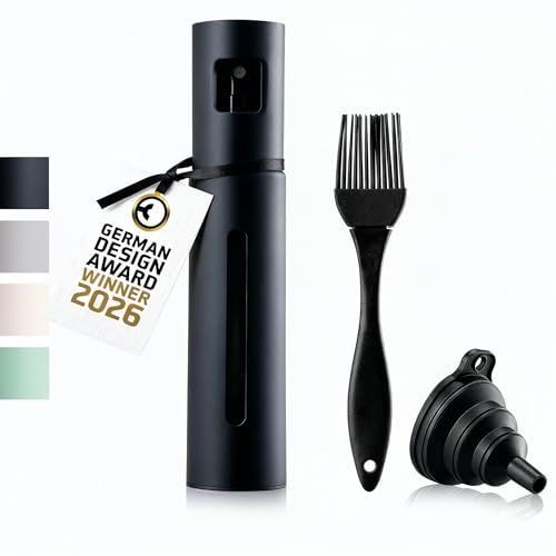 Schmidt &Amp; Kramer Ölsprüher I Hochwertige Öl-Sprühflasche Aus Edelstahl &Amp; Glas, Für Gesundes Kochen I Praktischer Sprüher Für Präzise Dosierung I Für Alle Speiseöl &Amp; Essig Sorten Geeignet (Mitternacht)