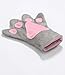 JustinCostume Bunny Cosplay Set Ears Tail Bowtie Paws Hair Tie, Gray