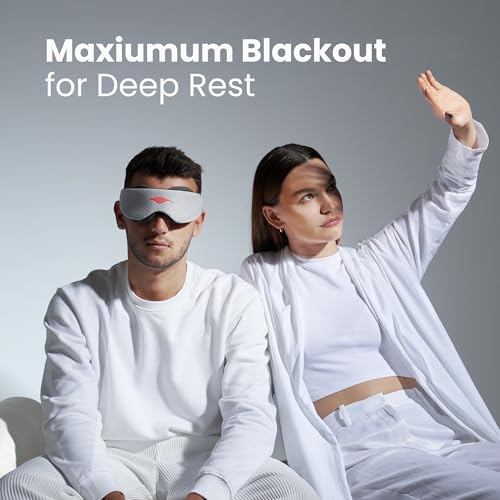 Manta Sleep Mask - 100% Blackout Eye Mask - Zero Eye Pressure - Adjustable Eye Cups - Guaranteed Deepest-Possible Rest - Perfect Sleeping Mask for Light Sleepers, Travelers, Midday Nappers