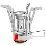 BRAND CENTER Camping Stove Portable Outdoor Backpacking Stove, Ultralight Folding Tripod Collapsible Stoves (Butane Compatible)