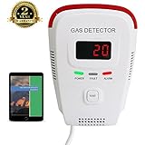 Propane / Natural Gas Detector, Home Gas Alarm; Leak Tester, Sensor; Monitor Combustible Gas Level: Methane, Butane, LPG, LNG; Voice / Light Warning &amp; LED Display, Prevent Fire Explosions; eBook