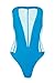 Cocolicious Women's Sexy Lingerie String Me Along Seamless Bodysuit with Spaghetti Straps - Blue - One Size