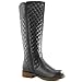 DailyShoes Women's Quilted Round toe Knee High Combat Rider Mid Calf with Side Pocket