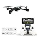 ESGOT ES-Q10 RC Quadcopter 2.4GHz 6-Axis Gyro 4 Channels 2MP Camera LED Lights FPV WiFi Foldable Remote Control Drone