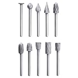 10pc HSS Rotary File Burrs - 1/8