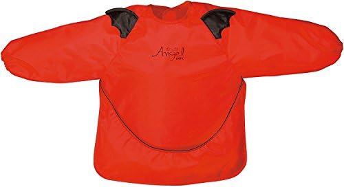 Angel DEPT Long Sleeve Infant Baby Apron Bib with Angel wings (L, Red)