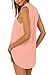 Eliacher Women's Casual Summer Women Blouse Tops Sleeveless Shirt 6640 (M,Pink)