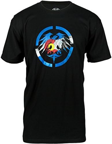 Never Summer Colorado Rugged Eagle Short Sleeve T-Shirt (X-Large, Black)
