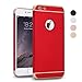 iPhone 5s Case, iPhone SE Case, iPhone 5 Case, SAUS 3 in 1 Ultra Thin and Slim Design Coated Premium Non Slip Surface with Excellent Grip Case Fit for Apple iPhone 5 / 5S / SE (Red)