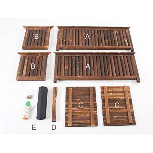 Fensterkasten Blumenkasten aus Holz Blumentopf aus Holz Blumentrog Außen Rechteck Karbonisierung Antiseptische… – Bild 4