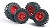 Bruder Twin Tires with Red Rims for 03000 Tractor Series