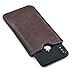 Dockem Executive Sleeve for iPhone 11 Pro (5.8) & iPhone Xs/X - Slightly Padded Premium Synthetic/Vegan Leather with Microfiber Lining, Slim, Simple, Slip-on Case [Vintage Brown]