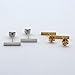 14k Yellow, White or Rose Gold Thick Bar Stud Earrings