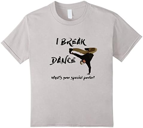 unisex-child Break Dance What's Your Power Dancing T-Shirt 12 Silver