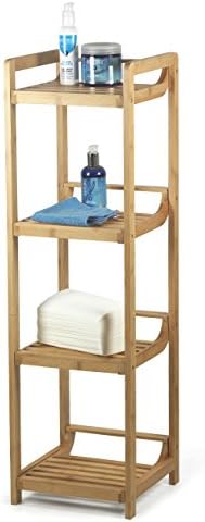 Intriom Four-Layer Easy To Assemble Bamboo-Made Towel Shelf/Organizer Bathroom Decor