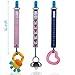 AlmaBaby Universal Safety Pacifier Clip Holders, Boys - Blue Nautical 3 Pack - First Year Gumdrop Clip. No Metal Parts