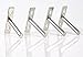 Floating Shelf Brackets-4 X Stainless Steel Brackets,Hidden,Flush Mount, Low Profile,Invisible Supports for Any Type of Shelf - Hardened Steel Blind Supports Shelves 50lbs (3 inch)