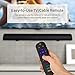 Sound Bar, BYL 80W Home Theater Soundbar System with IR Learning Function, Wired and Wireless Bluetooth Audio Speaker (Treble/Bass Adjustable,34-Inch, 2018 Beef Up Version)thumb 2
