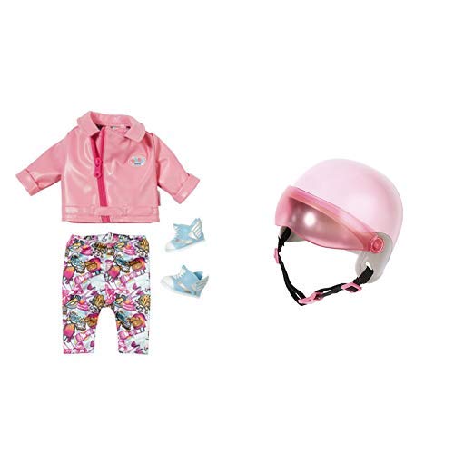 Zapf Creation 825259" Baby Born City Deluxe Scooter Outfit Puppe, bunt & Creation 825914" Baby Born City Scooterhelm Puppe, bunt
