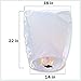 Just Artifacts 20 MINI White ECO Wire-free Eclipse Flying Sky (Floating) Lanterns - (Set of 20) - 100% BIODEGRADABLE - Environmentally Friendly