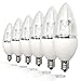 TCP LDCT25W50K6 LED Decorative B11 Chandelier Light Bulbs, Candelabra Based (E12), 25 Watt Equivalent, Torpedo, Daylight, Dimmable, 6 Count