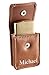 Personalized Brown Leather Belted Square Lighter Pouch with Free Laser Engravingthumb 2