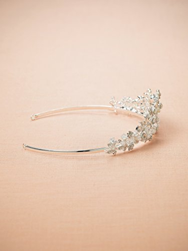 SWEETV Fairytale Rhinestone Princess Crown Pageant Party Wedding Tiara Hair Jewelry, Silver+Clear