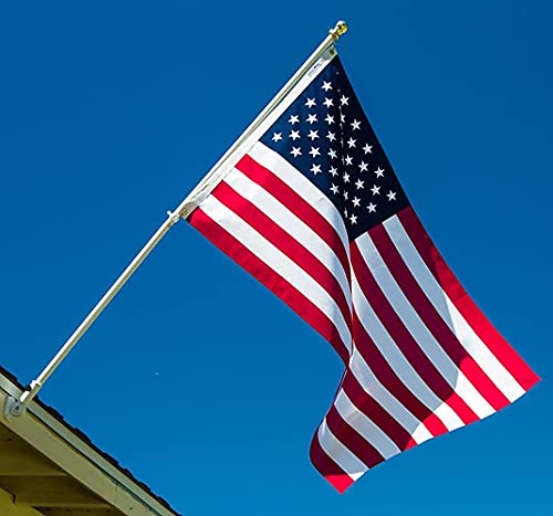 Grace Alley American Flag 3x5, Made in the USA, Outdoor UV Fade Resistant, Waterproof, Vibrant Color, Long Lasting Polyester Cotton Blend with Brass Grommets