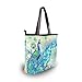 Women Large Tote Top Handle Shoulder Bags Peacock Patern Ladies Handbag L