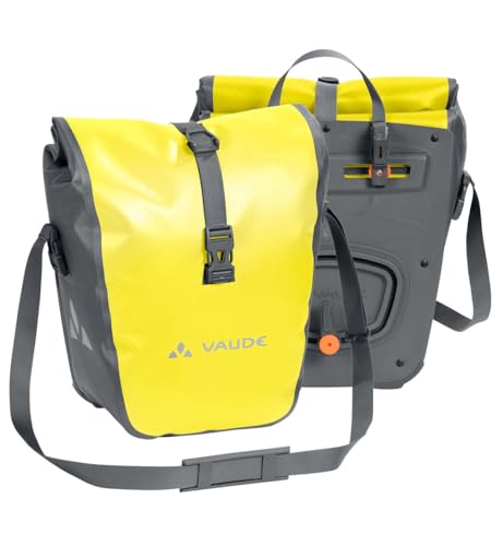 VAUDE Fahrrad Vorderradtasche Aqua Front, 2er Set, wasserdicht, Made in Germany, Canary, Einheitsgröße