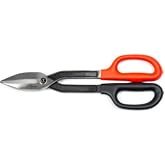 Crescent Wiss 12" Straight Pattern Tinner Snips | WDF12S | Durable, Heavy-Duty Cutting Tool with Torque Control and Ergonomic Handles