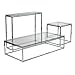 Eurø Style Sandor Clear Glass Top Coffee Table, Chromed Steel Base