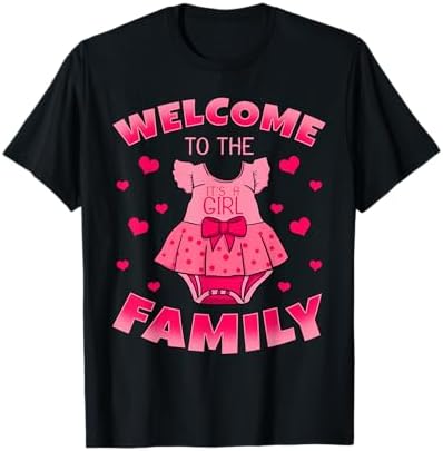 Amazon.com: It's A Girl Baby Shower Welcome to Our Family T-Shirt