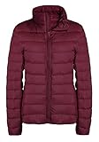 ZSHOW Women's Outwear Down Coat Lightweight Packable Powder Pillow Down Jacket, US Small, Wine Red