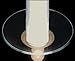 Upgradelights Glass Bobeche Candle Ring Wax Catcher
