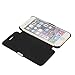 MTRONX Phone Case for Apple iPhone 6, iPhone 6s, Magnetic Ultra Folio Flip Slim Leather Twill Case Cover Pouch - Black(MG-BK)