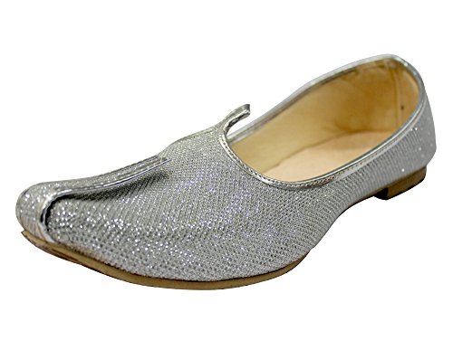 Step n style silver glitter mens wedding shoes for sher…