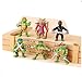 Teenage Mutant Ninja Turtles | Action Figure Collectible Toy weapons | [Raphael, Michelangelo, Donatello and Leonardo,Splinter, Foot Soldier] | Cake Toppers | Party Favors- 6 Pcs (Classic Version)