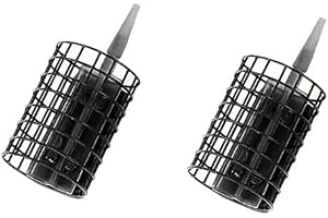2pcs Fishing Bait Cage Feeder | Round Rotating Metal Groundbait & Pellet Feeder for Carp Coarse Fishing, Suitable for Freshwa