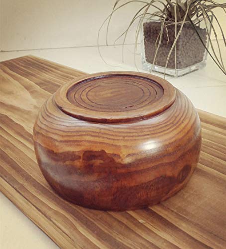 Staron  Wood Yarn Bowl Holder Rosewood Knitting Bowl with Holes Storage Crochet Yarn Knitting Accessories Case Yarn Bowl Organizer (A) - Thumbnail 6