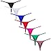 JAXFSTK 7-Pack Men's Spandex Micro Thong Gay Men T-Back G-String Jockstrap Underwear Pouch Tanga XL