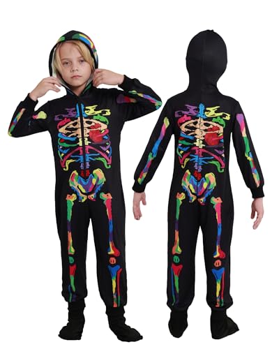 Gyrategirl Kids Halloween Skeleton Costume, Yellow Pink, 7-8 Years at Amazon