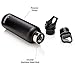 Brewberry 20 oz. Insulated Water Bottle and Travel Mug for Hot and Cold Beverages, Stainless Steel Sports Canteen with Two Lids and Straw, Spill Proof Coffee Mug, Black…